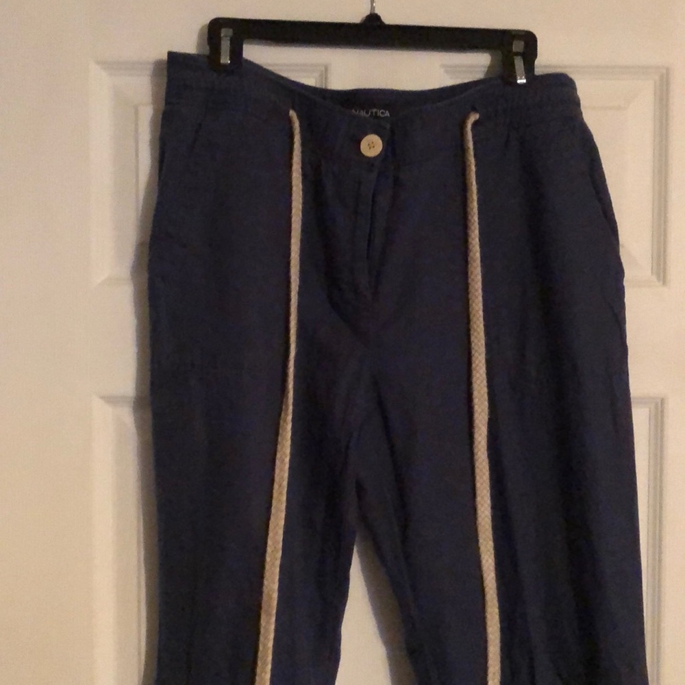 Navy, drawstring pant. Nautica